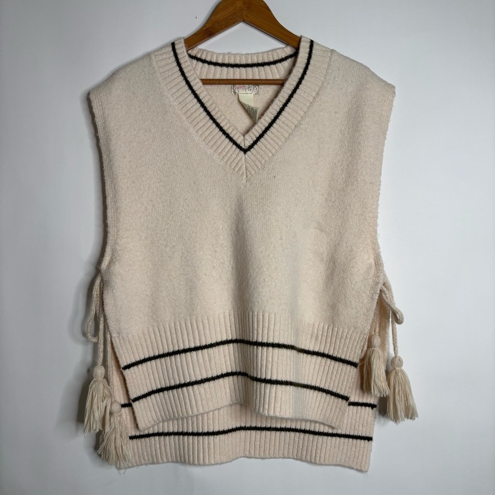 Free People All Star Stripe Poncho One Size - Picture 3 of 8